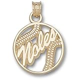 Florida State University Noles Pierced Baseball Pendant (14kt)