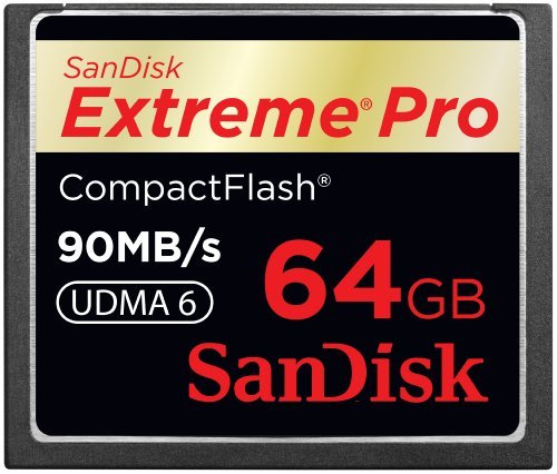 SanDisk 64GB Extreme Pro CF Card - UDMA 90MB/s 600x (SDCFXP-064G-P91, Non US Retail Package)