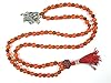 Turning Negativity Into Positivity- Amber Stone Rudraksha Beads Meditation Mala Rosary