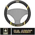 Military U.S. Army Steering Wheel Cover, 15" x 15"/Small, Black