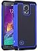 Note 4 Case, LK [Drop Protection] [Shock-Absorption] Hybrid Dual Layer Armor Defender Protective Case Cover for Samsung Galaxy Note 4 (Blue)
