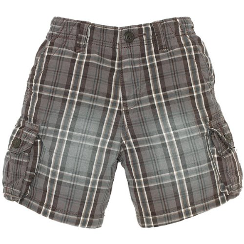 plaid cargo shorts(bear 6-9mos)