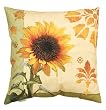 Sunflower Indoor/Outdoor Weather Resistant Fabric Pillows (Set of two 20 inch)