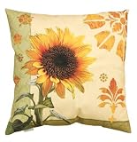 Sunflower Indoor/Outdoor Weather Resistant Fabric Pillows (Set of two 20 inch)