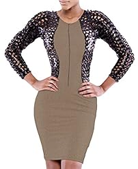 Sexy V-neck Sheath Mermaid Long Sleeves Polyester  Dress