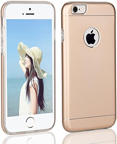 iPhone 6S Case - Yoroi (Arumi series) iphone 6 6S case (4.7 Inch) [Lifetime Warranty] Protective SOFT TPU Scratch Protection Finished Hard Cover Aluminum Alloy (Champagne gold)