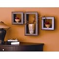 Mahogany Framed Wall Cubbies - Set of 3