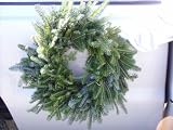 Christmas Wreath (Frasier Fir) Fresh Cut -- 12 Inch with Red Bow