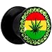 0 Gauge Rasta Pot Leaf Acrylic Stash Plug