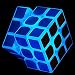 3x3 Blue Fluorescent Speed Cube Glow in Dark Magic Speed Cube 3-D Brain Teasers IQ Puzzles for Kids and Adults (3x3 Blue Fluorescent)
