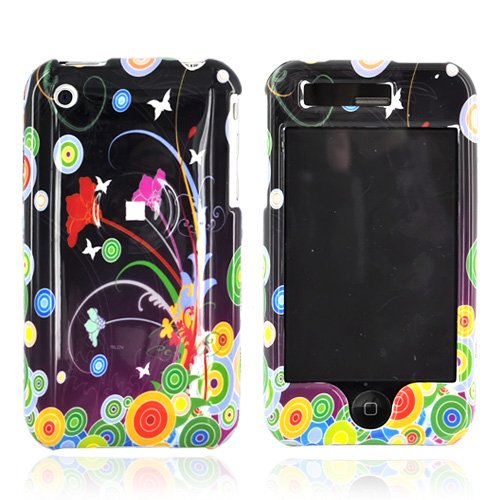 iPhone 3GS 3G Accessory Bundle Flower Hard Case Charger Case Screen Cover