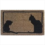 Cat Silhouettes Design Coir Doormat