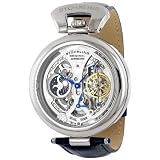 Stuhrling Original Mens 127A.3315C2 Emperor's Grandeur Automatic Skeleton Silver Dial Watch 