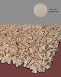 Premium Jersey T-Shirt Cotton Shag Rug 3' Round (BEIGE)
