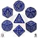 Q-Workshop Polyhedral 7-Die Set: Pathfinder Second Darkness Dice (Blue with Silver)
