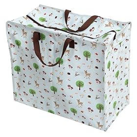 Jumbo Reusable Shopping/Storage/Laundry Bag in Woodland Design