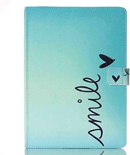 Hismo 2016 New iPad Pro Case (9.7 Inches) Leather Stand Folio Case Colorful Printing Cover with Ultra Slim Flip Folding Card Slot with Auto Wake/Sleep Function(2016 release)(Smile)