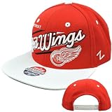 NHL LNH Detroit Red Wings UpShot Script Snapback Hat Cap Flat Bill Zephyr Hockey