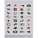 NFL Team Logos Mini Stickers (10 Sheets per Pack)
