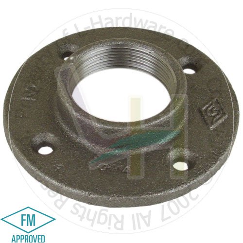 NUSET 1 1/2 Malleable Black Iron Round Flange (B321-40)