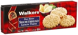 Walkers Shortbread Lemon Thins, 4.2-Ounce Boxes (Pack of 4)