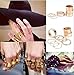 Leegoal Newest Punk Shiny Gold-tone Metal Cute Band Midi Knuckle Ring (1 set of 9pcs)
