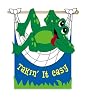 Lazy Frog Regular Size Applique Flag