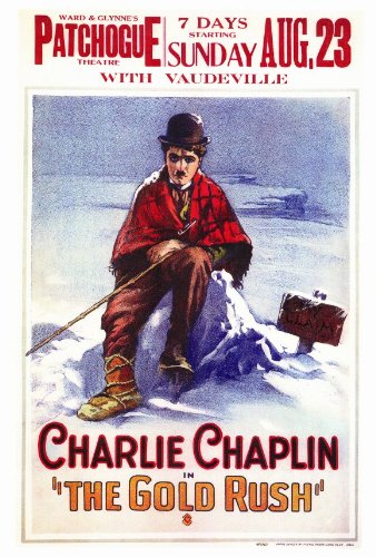 movie poster of Charlie Chaplin in The Gold Rush