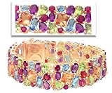18K Cobblestone Multi Gemstone/Diamond Bracelet by Palermo