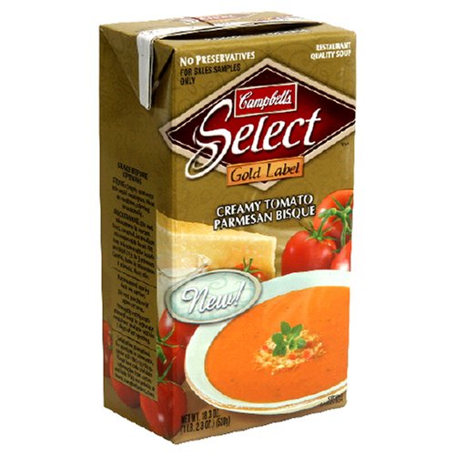 Campbell Select Gold Label, Creamy Tomato Parmesan Bisque, 18.3-Ounce Boxes (Pack of 12) by Campbell