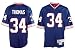 Thurman Thomas Buffalo Bills #34 Blue Adult NFL Replithentic 1990 Throwback Football Jersey By Reebo (L=46)