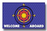 Compass Rose Welcome Aboard Doormat/Welcome Mat