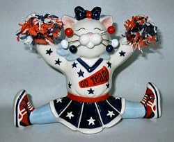Amy Lacombe Whimsiclay Cheerleader Cat Heather