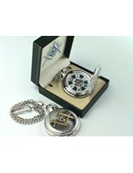 Blue Lodge Square & Compasses Masonic Pocket Watch