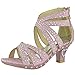 Generation Y Girls Dress Sandals Rhinestone Glitter Cutout Pageant High Heels