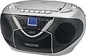 AEG SRR 4326 Stereo Radio-Rekorder (MP3-CD-Player, UKW-/MW-Tuner, Kassettendeck) silber