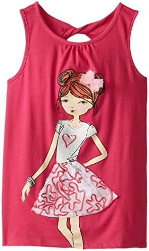 The Children's Place Big Girls' Graphic Tank, Fiesta Pink, Medium/7/8