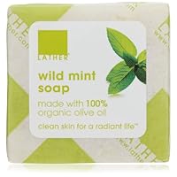 LATHER Wild Mint Soap, 4-Ounce Bar