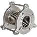 Flexicraft Stainless Steel Bellows Connector Expansion Joint with #150 Floating Flange and Tie Rod, 3" ID x 6" Length