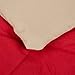 Amazon Basics Reversible Lightweight Microfiber Comforter Blanket, King, Red/Khaki