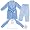 Blue Sheepy Head Pajama and Bath Robe Set for Toddlers and Girls