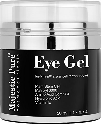 Eye Gel From Majestic Pure Offers Potent Anti Aging & Skin Firming Gel Cream For Dark Circle Eyes, Wrinkles, Eye Puffiness & Loss of Tone and Resilience, 1.7 fl. oz.