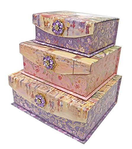 Punch Studio Paris Promenade Flap Trinket Nesting Boxes