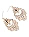 CA Mode Women's Dangle Pierced DropEarrings Crystal Rose Gold