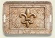 Serving Tray ~ Fleur De Lis ~ 18 inches x 12 inches ~ melamine plastic ~ code 106