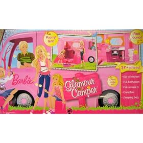 Barbie Glamour Camper Pop-Up Tent and Sounds 30 pcs by Barbie Glamour Camper