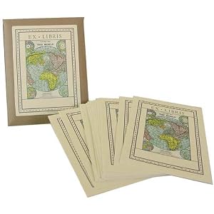 Cavallini Pack of 2 Book Plates Ex Libris 18 in each package, 36 count total
