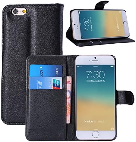 For iPhone 6 case, HQF® Wallet Case [Kickstand Feature] Leather Case Cover [Special Edition] with Credit Card ID Holders for iPhone 6 4.7 Inch(Black)