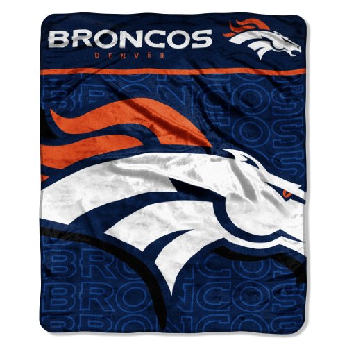NFL Denver Broncos 50-Inch-by-60-Inch Micro-Raschel Plush Throw 