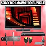Sony Bravia W-Series KDL-46W4100 46-inch 1080P LCD HDTV + Sony DVD Player w/ Wall Mount Accessory Ki